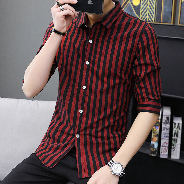 Férfi csíkos ing 3/4 ujjal, két színben