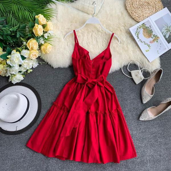 Rochie moderna de dama cu bretele in trei culori