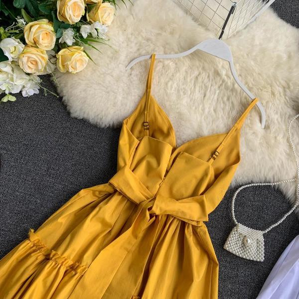 Rochie moderna de dama cu bretele in trei culori