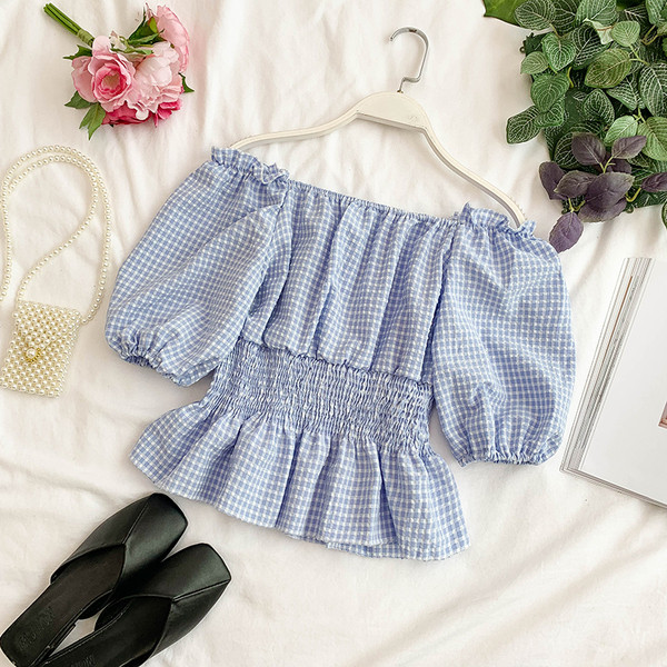 Cămașă de damă cu mâneci căzute în mai multe culori