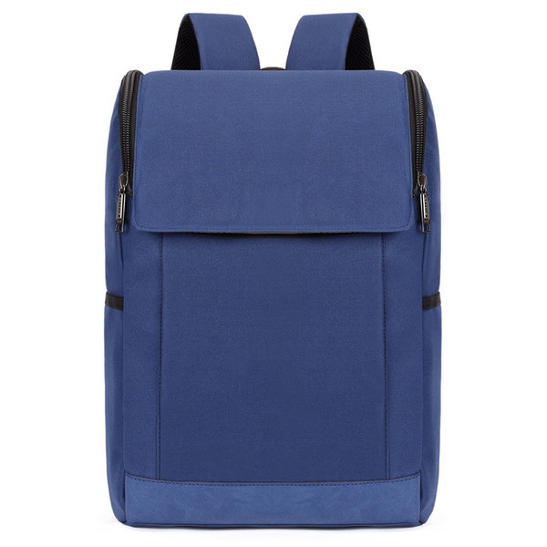 Rucsac de zi cu zi pentru bărbați cu fermoare de culoare albastră