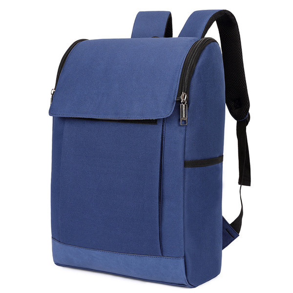Rucsac de zi cu zi pentru bărbați cu fermoare de culoare albastră