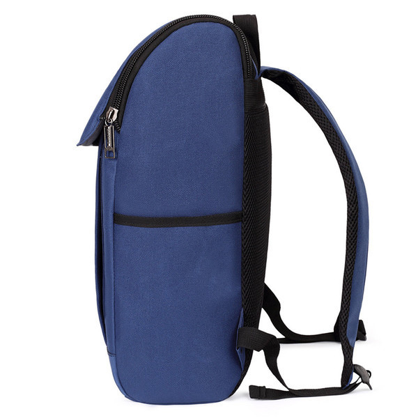 Rucsac de zi cu zi pentru bărbați cu fermoare de culoare albastră