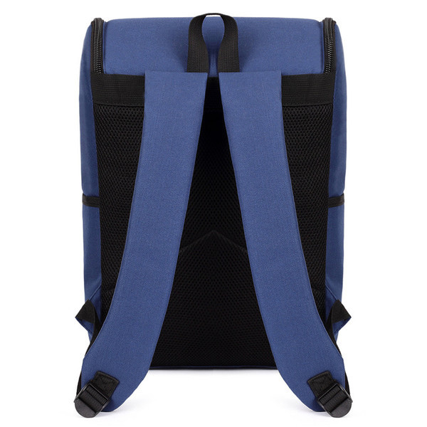 Rucsac de zi cu zi pentru bărbați cu fermoare de culoare albastră