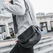 Aktuális férfi táska eko bőrből fekete színben