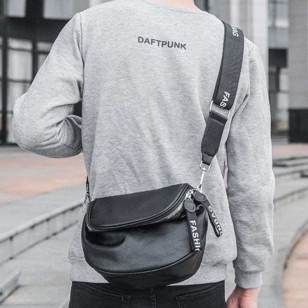 Aktuális férfi táska eko bőrből fekete színben