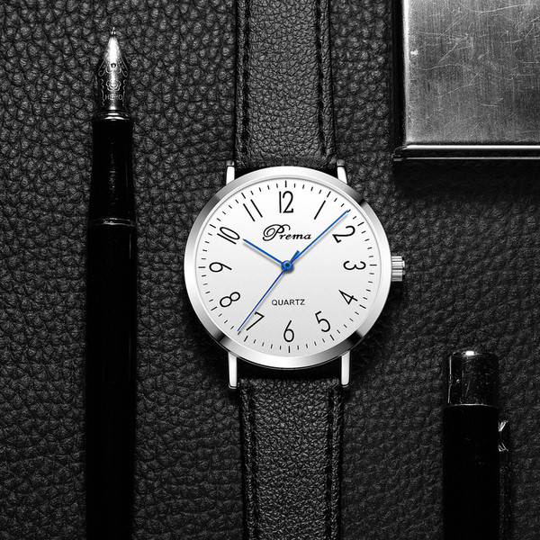 Ceas bărbătesc elegant în două culori cu curea din piele