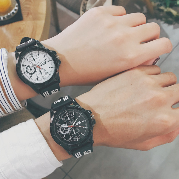 Ceas sport pentru barbati cu curea din silicon in doua culori