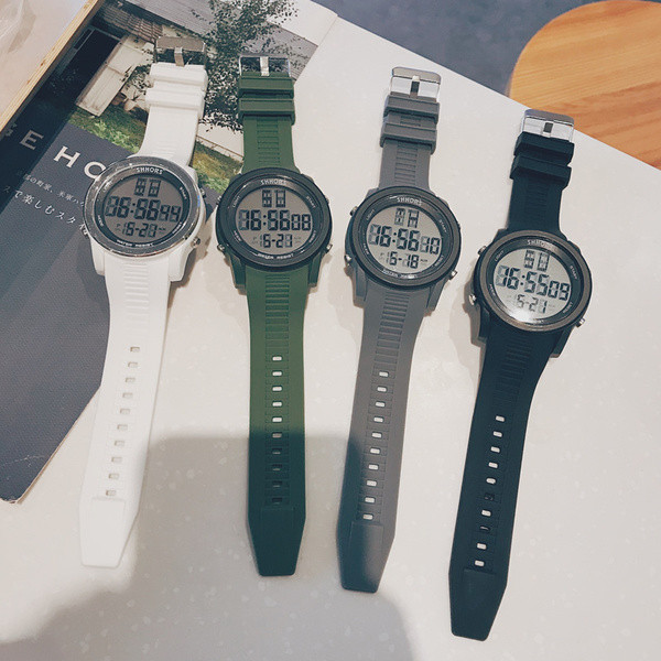 Ceas modern pentru bărbați, rezistent la apă, în patru culori, cu curea din silicon