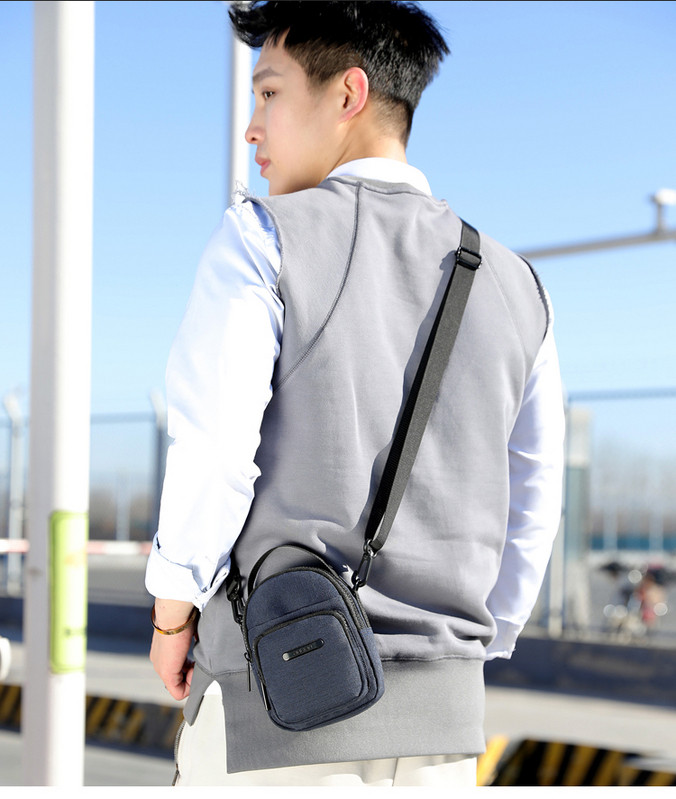 Geanta de zi cu zi pentru barbati cu fermoar in trei culori