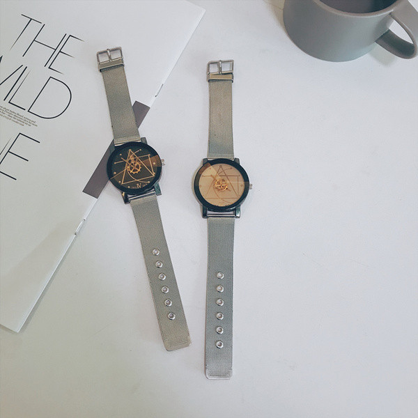 Ceas modern pentru barbati cu inchizator metalic in doua culori