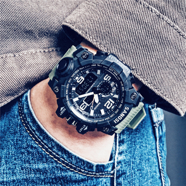 Férfi sportóra gumi szíjjal pár óra alatt