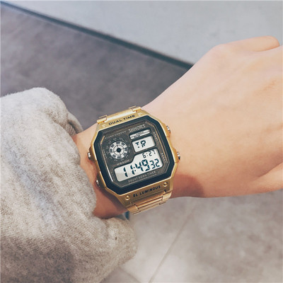 Modern férfi elektronikus karóra többféle színben