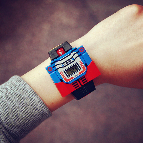 Modern férfi karóra gumi szíjjal, különböző színekben