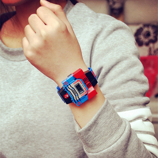 Modern férfi karóra gumi szíjjal, különböző színekben