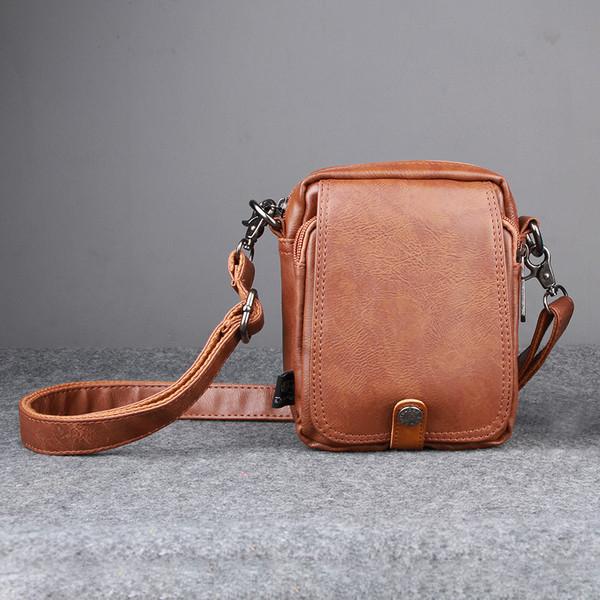 Öko bőrből készült férfi kistáska három színben