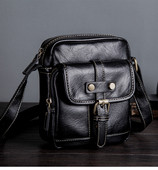 Aktuális férfi táska fekete színben, öko bőrből