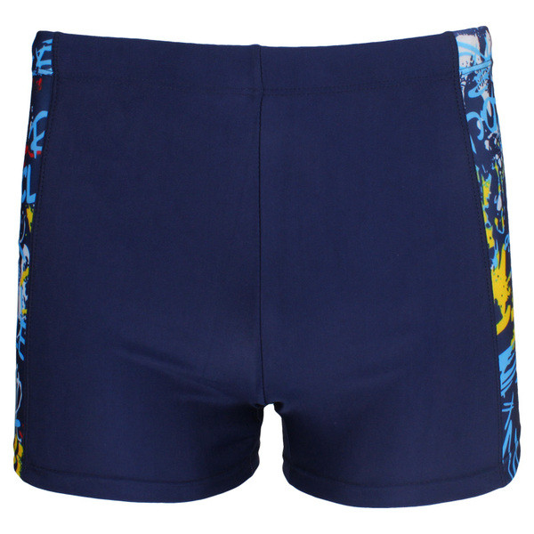 Modern férfi fürdőruha fekete és kék színben