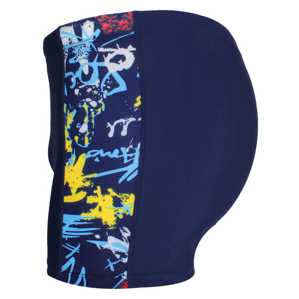 Modern férfi fürdőruha fekete és kék színben