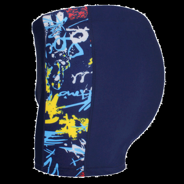 Modern férfi fürdőruha fekete és kék színben