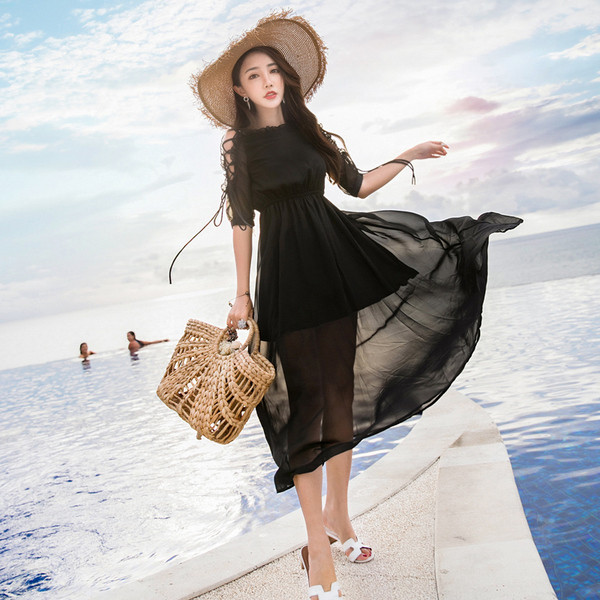 Hosszú női ruha három színben