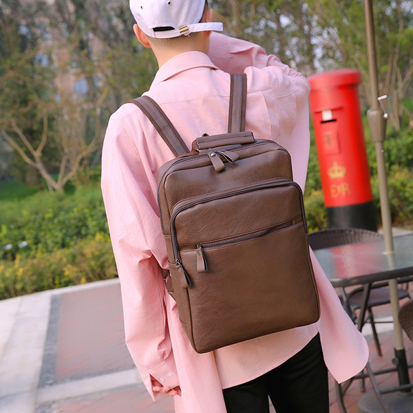 Rucsac modern pentru bărbați în negru și maro