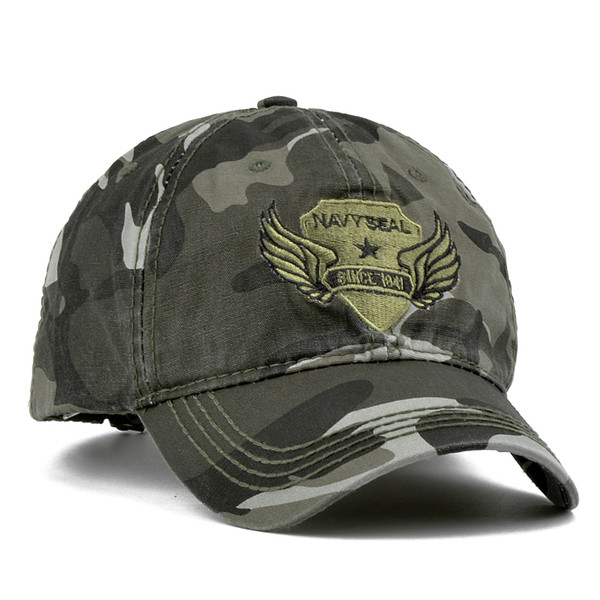 Férfi sport-alkalmi sapka terepszínű mintával