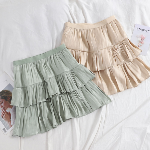 Modern női szoknya több színben, magas derékkal