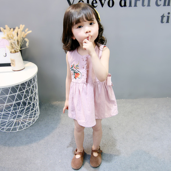 Alkalmi gyerekruha sárga és rózsaszín színben