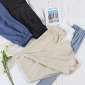 Pantaloni de dama moderni model lat cu talie inalta