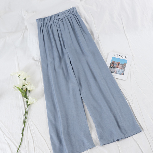 Pantaloni de dama moderni model lat cu talie inalta