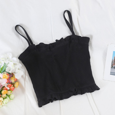 Stílusos női felső V-nyakkal és vékony pántokkal