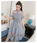 Női kockás ruha több színben 3/4-es ujjal