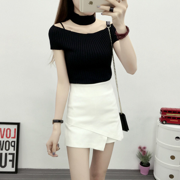 Модерен дамски панталон-пола в два цвята