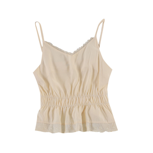 Maieu modern de damă cu bretele subțiri și dantelă în patru culori