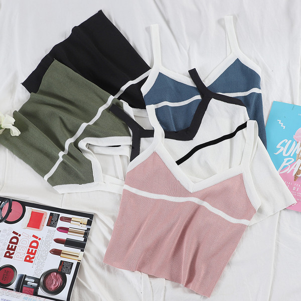 Maieu modern de damă, cu decolteu în V și bretele subțiri