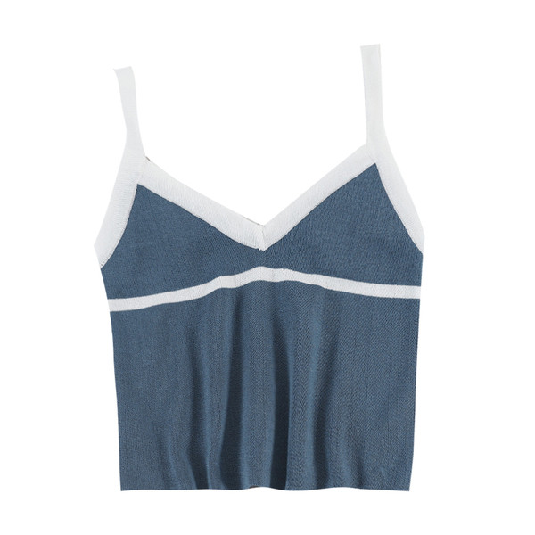 Maieu modern de damă, cu decolteu în V și bretele subțiri