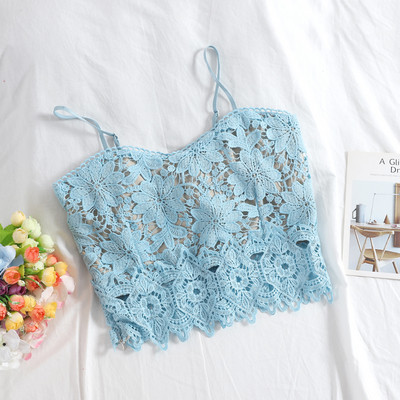 Vékony pántos női csipke felső több színben