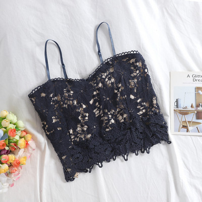 Vékony pántos női csipke felső több színben