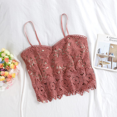 Vékony pántos női csipke felső több színben