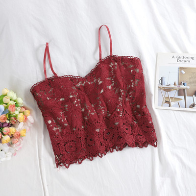 Vékony pántos női csipke felső több színben