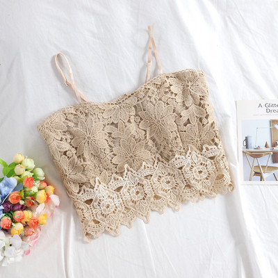 Vékony pántos női csipke felső több színben