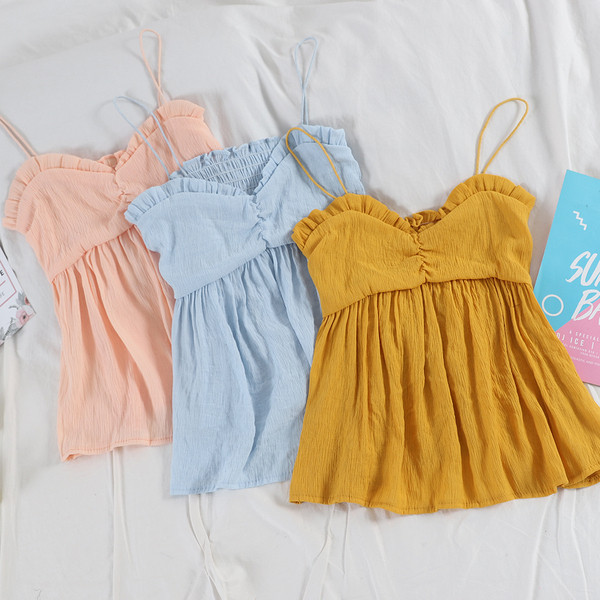 Stílusos női felső több színben, vékony pántokkal