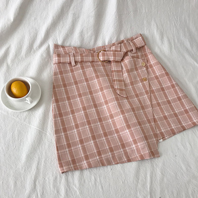 Női kockás szoknya transzferrel több színben