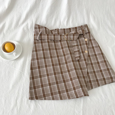 Női kockás szoknya transzferrel több színben