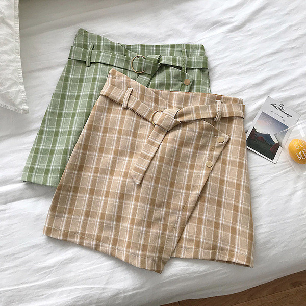 Női kockás szoknya transzferrel több színben