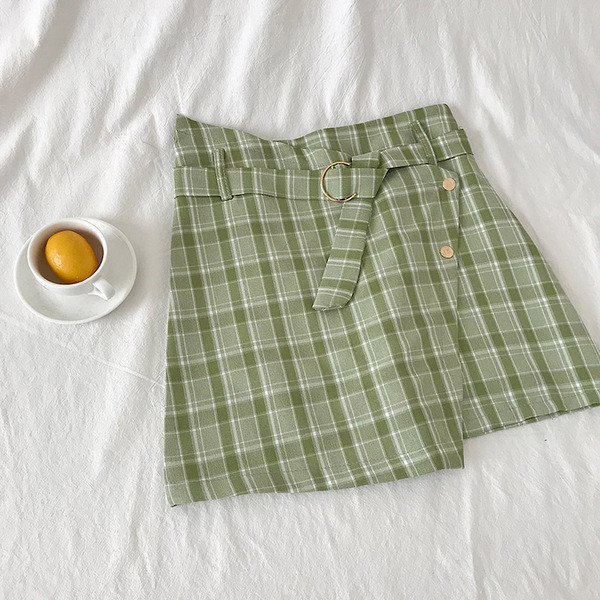 Női kockás szoknya transzferrel több színben