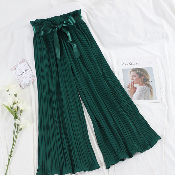 Modern női nadrág több színben szalaggal