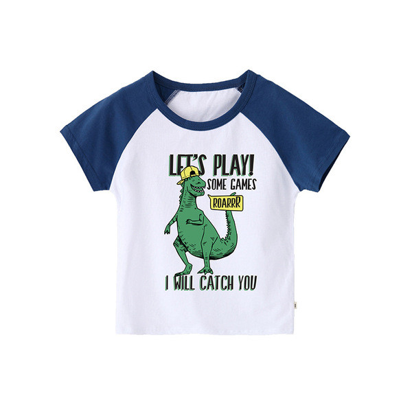 Детска тениска за момчета в два цвята с апликация