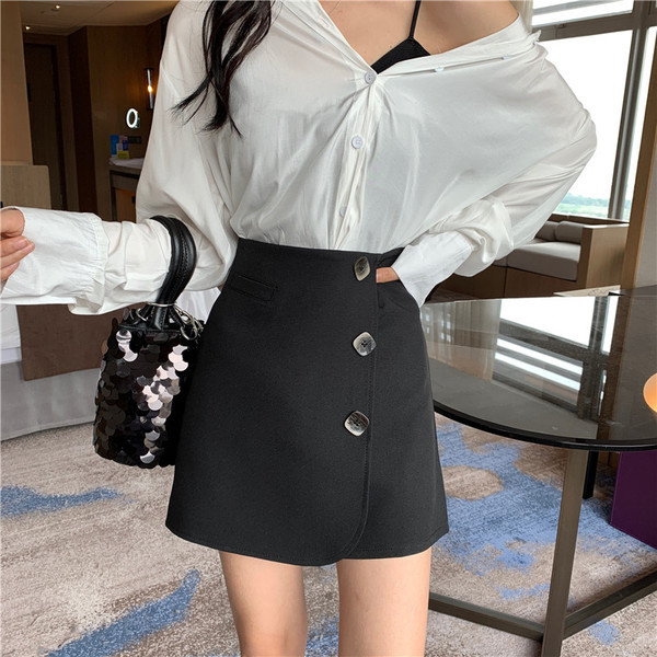 Fusta de dama moderna cu transfer in doua culori